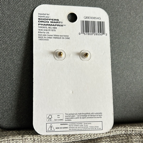 BNWT Quo Skull Dangle Gold Tone Earrings Halloween - Picture 2 of 3